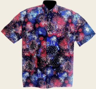 Fireworks Patriotic Hawaiian shirt